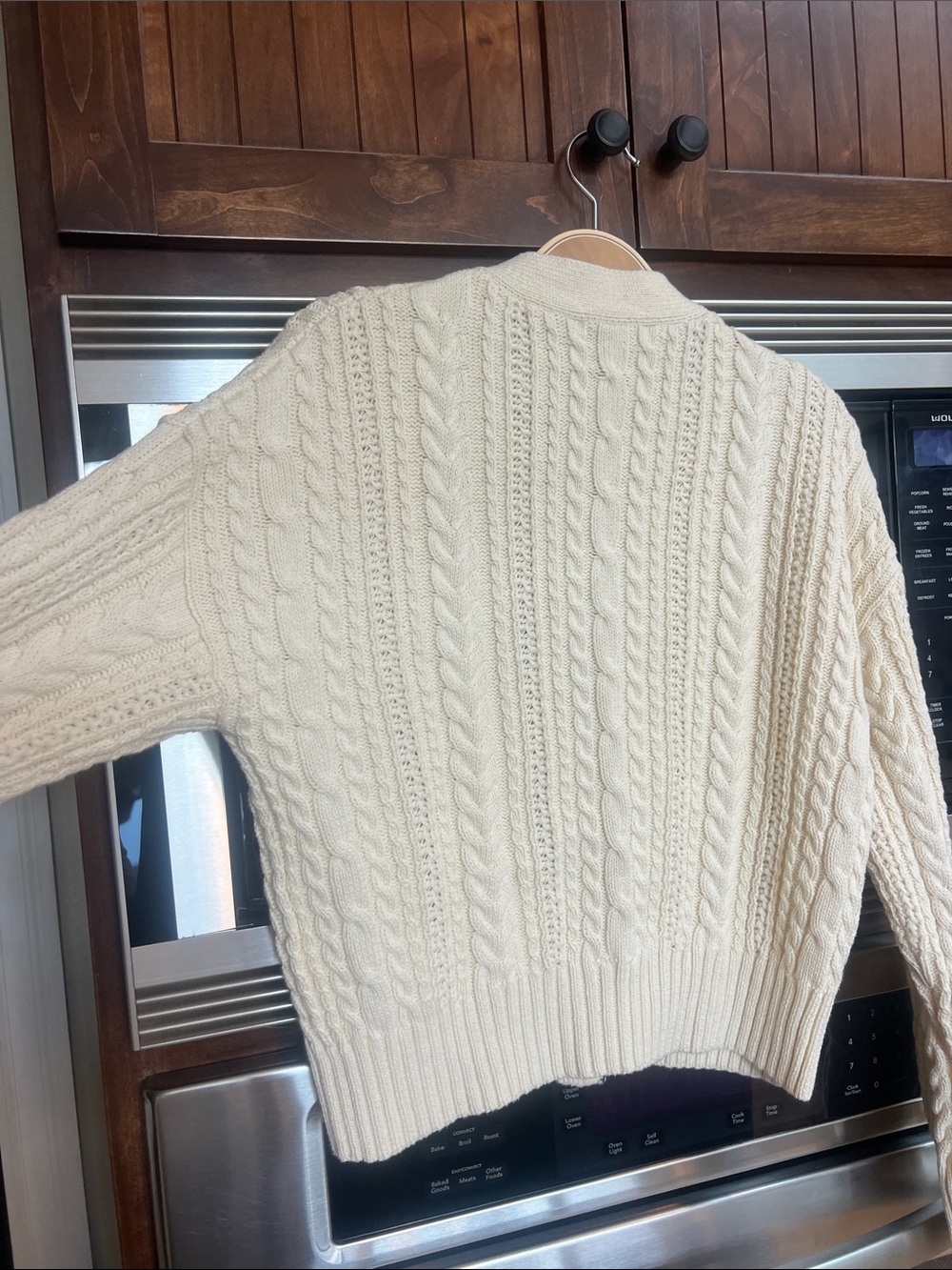 ALEX MILL CABLE KNIT NICO CHUNKY CARDIGAN IVORY SIZE SMALL - Picture 10 of 13